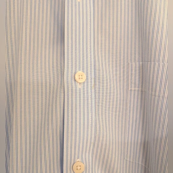 J. Crew mens dress shirt, blue stripe, medium - Picture 2 of 4